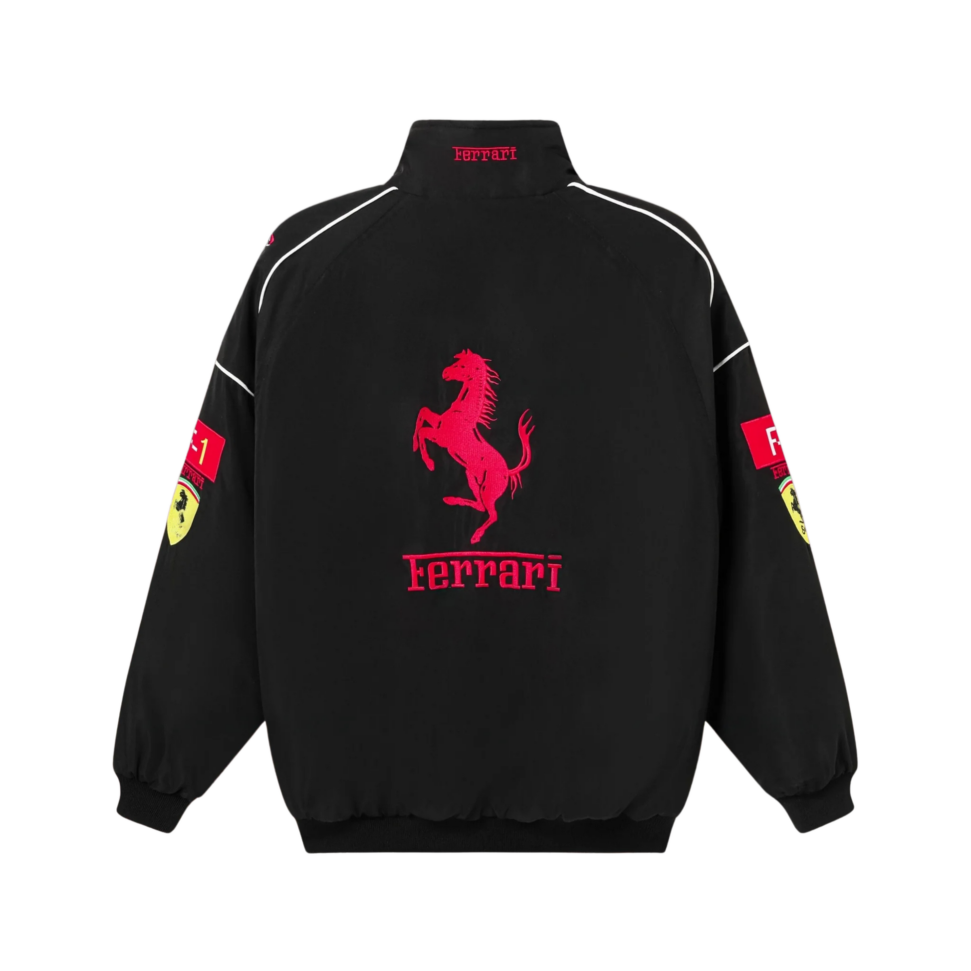jaqueta scuderia ferrari f1 black preta vintage driftclub unisex feminina masculina